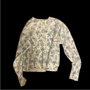 Joie Floral Crewneck Sweater - Blue and Green